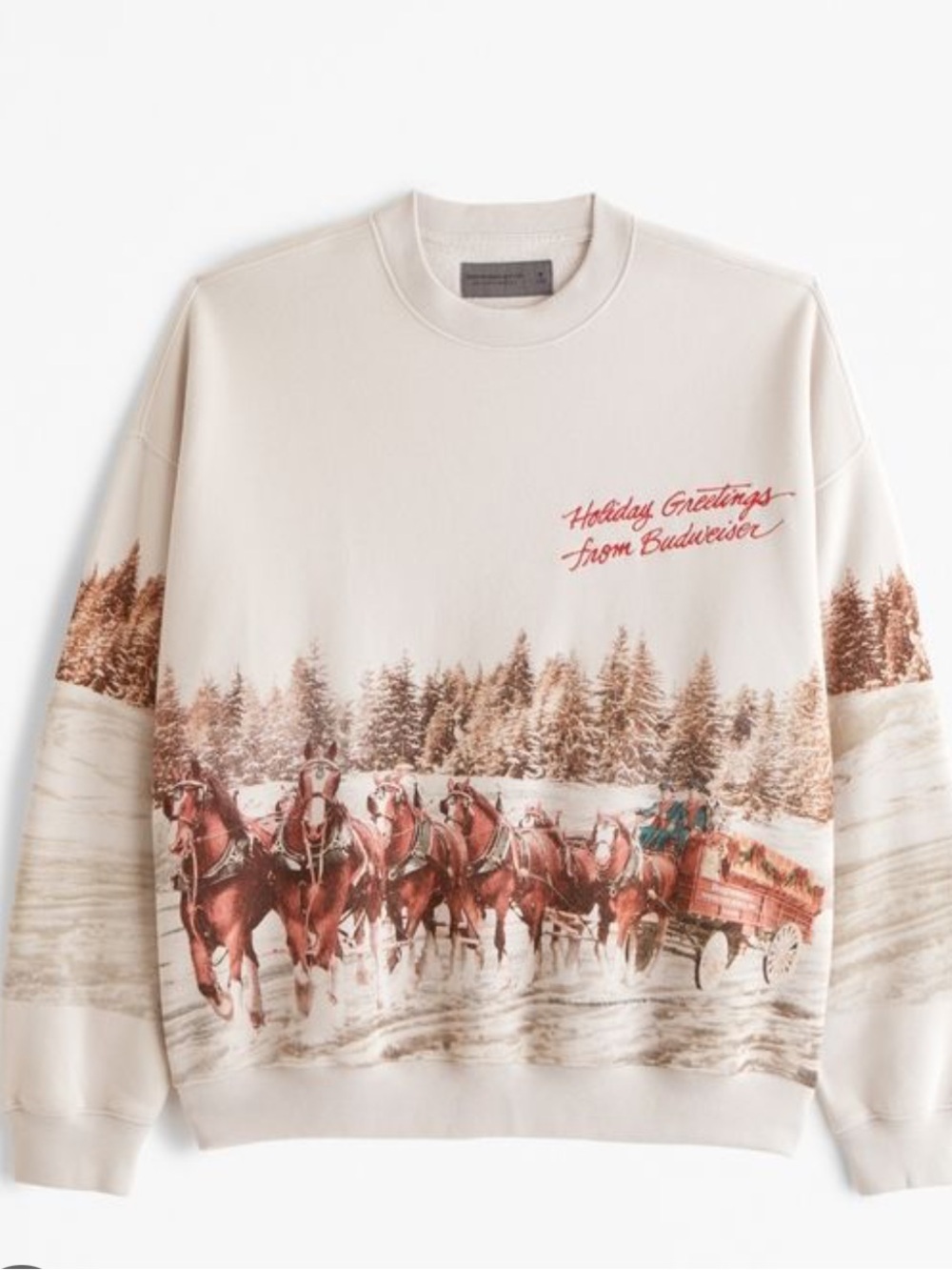 Abercrombie Budweiser Holiday Sweatshirt